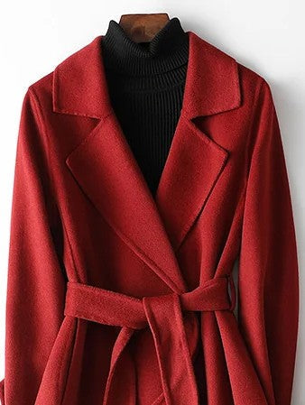 Omlottkappa med skärp och slag för dam-Coats for Women-Fjallbarn