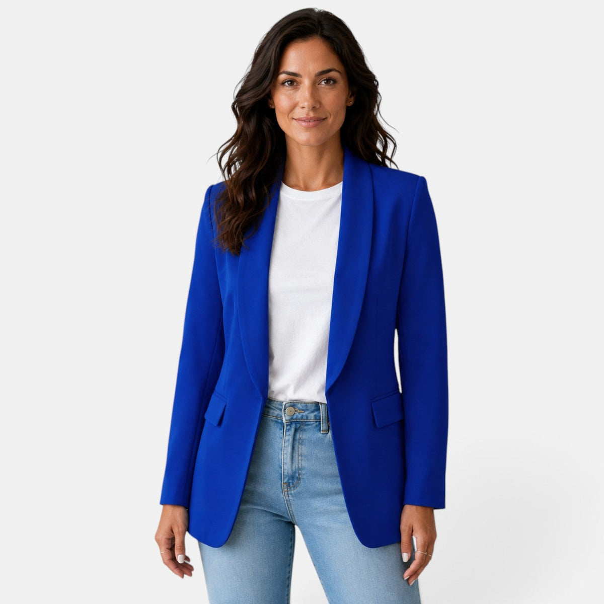 Öppen kavaj för dam med ficklock-Blazer for women-Fjallbarn