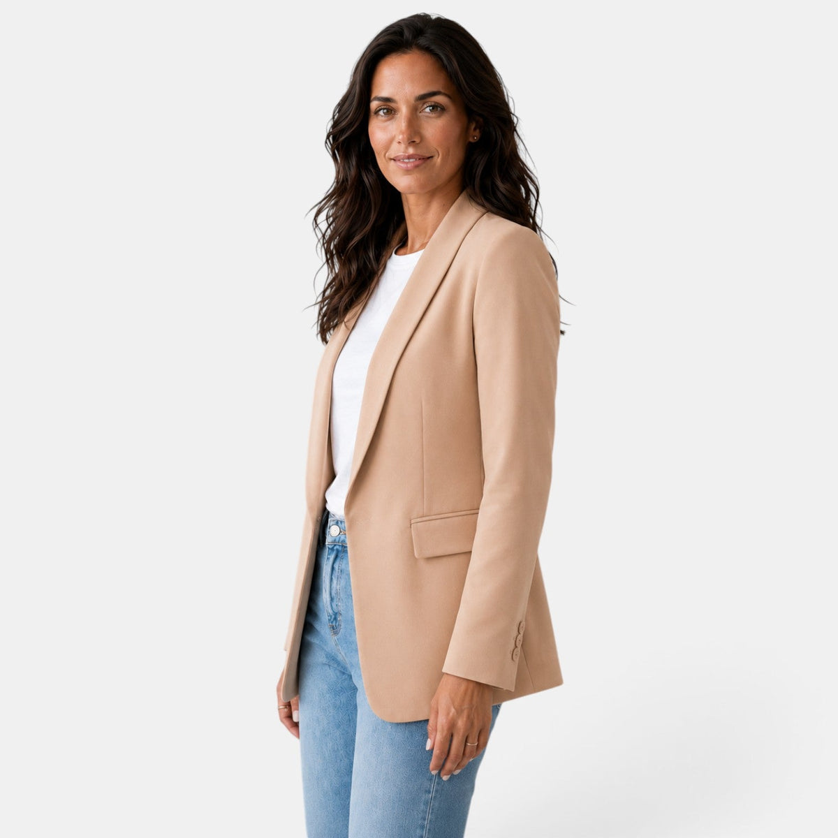 Öppen kavaj för dam med ficklock-Blazer for women-Fjallbarn