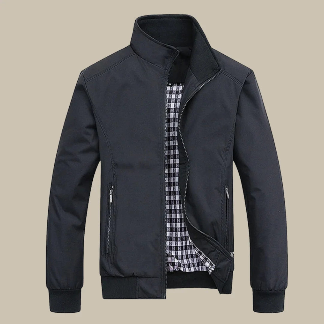 Övergångsjacka för herrar med ståkrage och dragkedja-Jackets for men-Fjallbarn