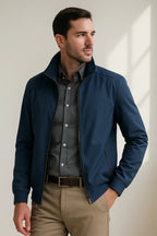 Övergångsjacka för herrar med ståkrage och dragkedja-Jackets for men-Fjallbarn