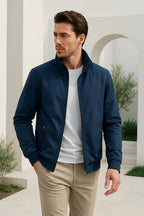 Övergångsjacka för herrar med ståkrage och dragkedja-Jackets for men-Fjallbarn