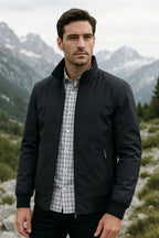 Övergångsjacka för herrar med ståkrage och dragkedja-Jackets for men-Fjallbarn