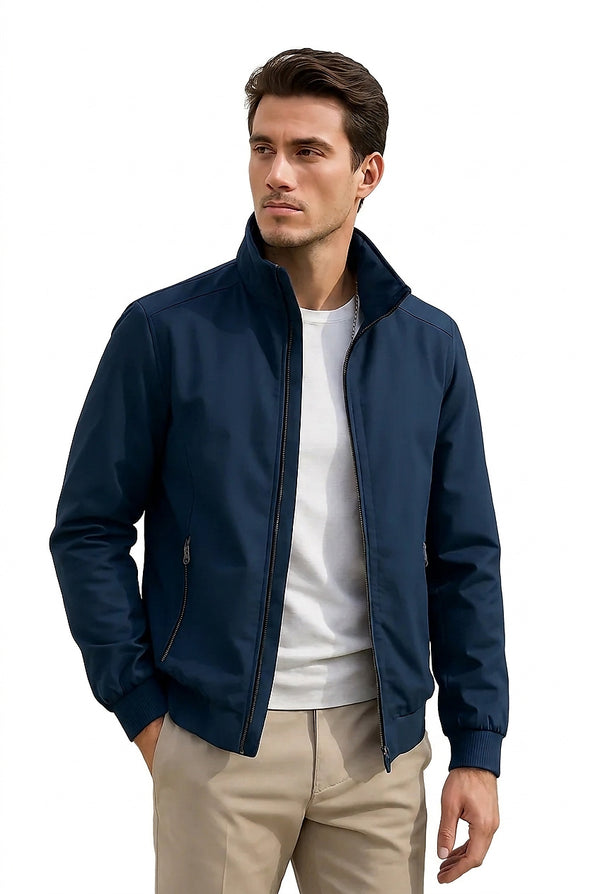 Övergångsjacka för herrar med ståkrage och dragkedja-Jackets for men-Fjallbarn