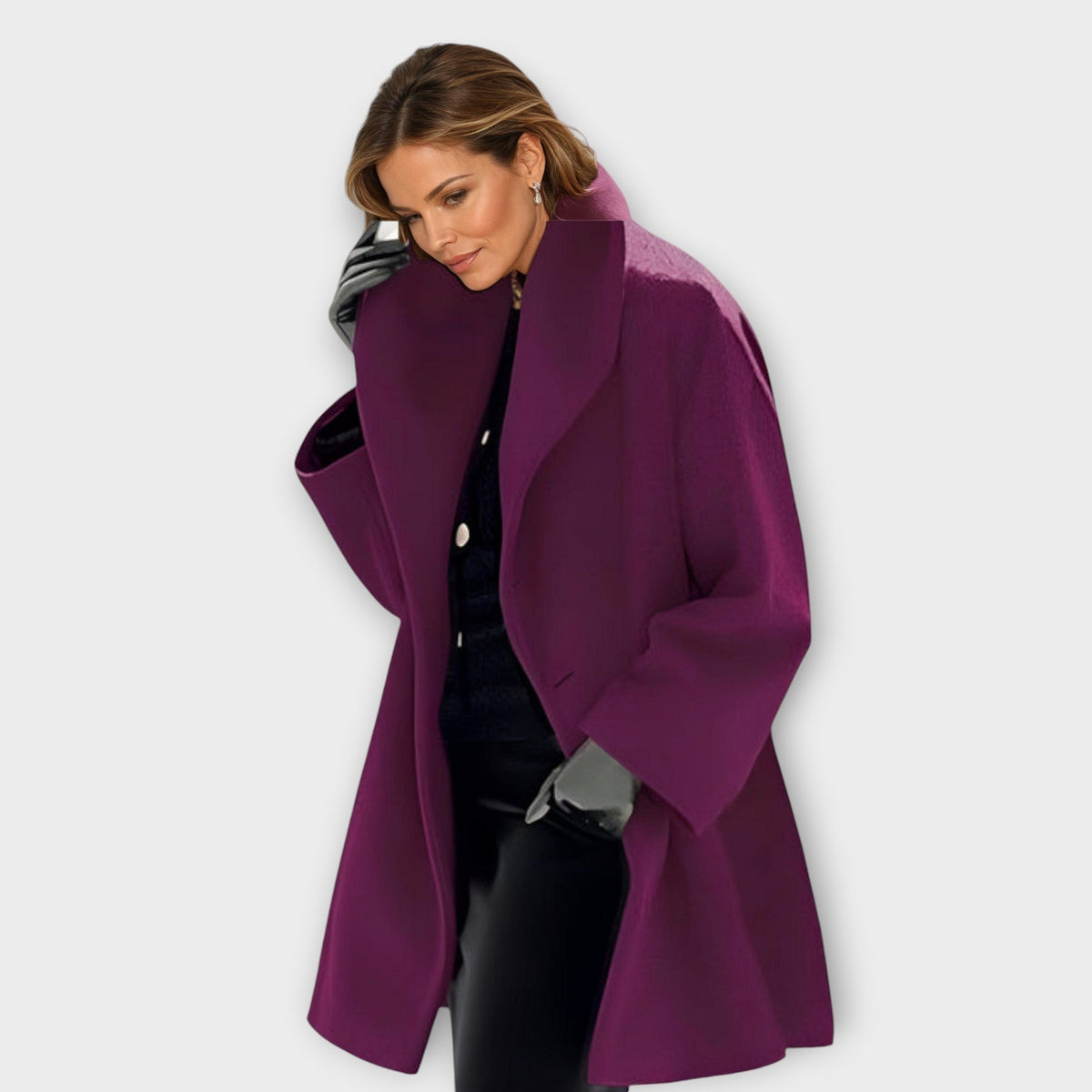 Oversize-kappa för dam med breda slag-Coats for women-Fjallbarn