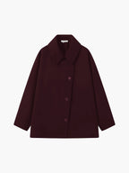 Oversize-kappa i ullblandning för dam med knäppning-Coats for women-Fjallbarn