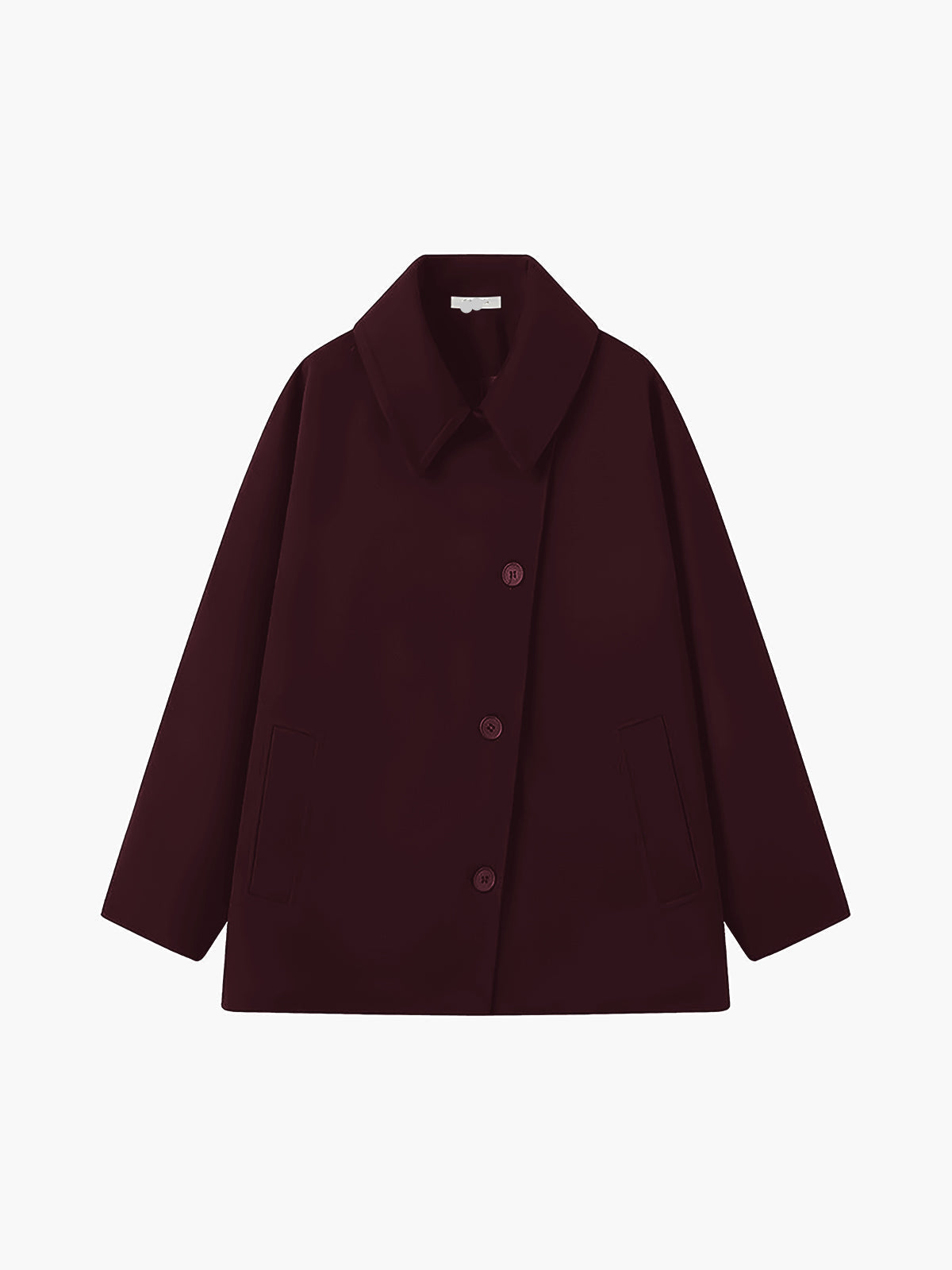 Oversize-kappa i ullblandning för dam med knäppning-Coats for women-Fjallbarn