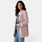 Oversize-kavaj med två knappar för dam-Blazer for Women-Fjallbarn