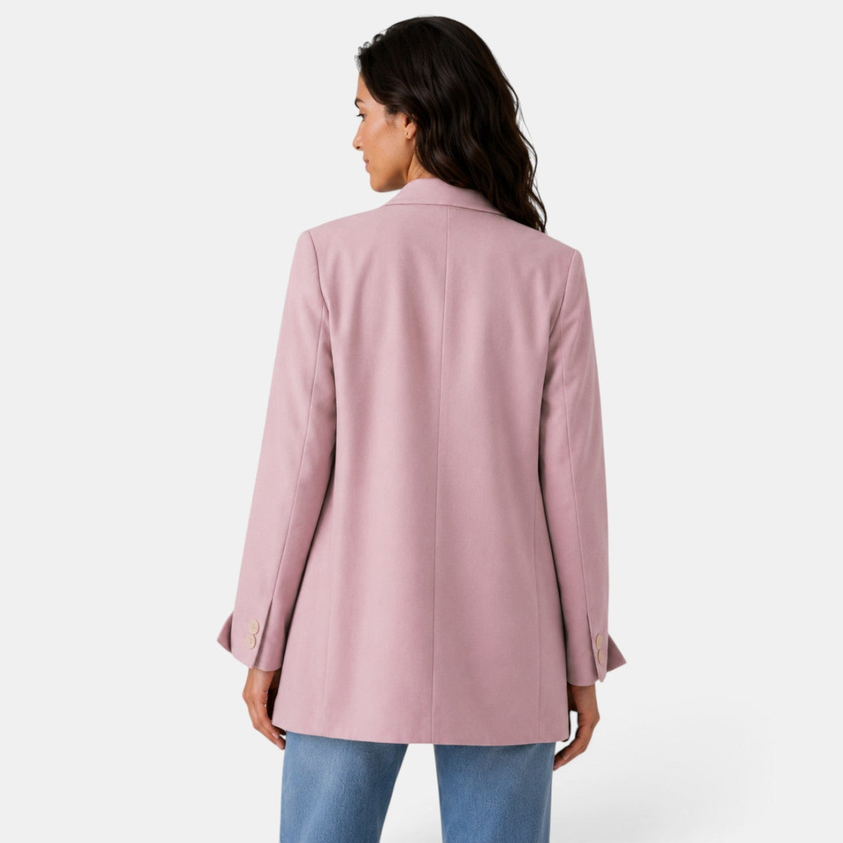 Oversize-kavaj med två knappar för dam-Blazer for Women-Fjallbarn