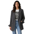 Oversize-kavaj med två knappar för dam-Blazer for Women-Fjallbarn