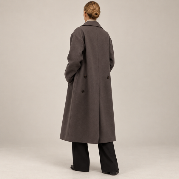 Oversize lång ullkappa för dam-Coats for women-Fjallbarn
