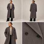 Oversize lång ullkappa för dam-Coats for women-Fjallbarn