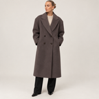 Oversize lång ullkappa för dam-Coats for women-Fjallbarn