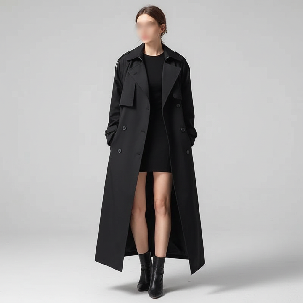 Oversized lång trenchcoat för dam-coats for women-Fjallbarn