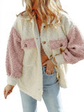 Oversized Sherpa-jacka med knappar för dam-Jacket for women-Fjallbarn