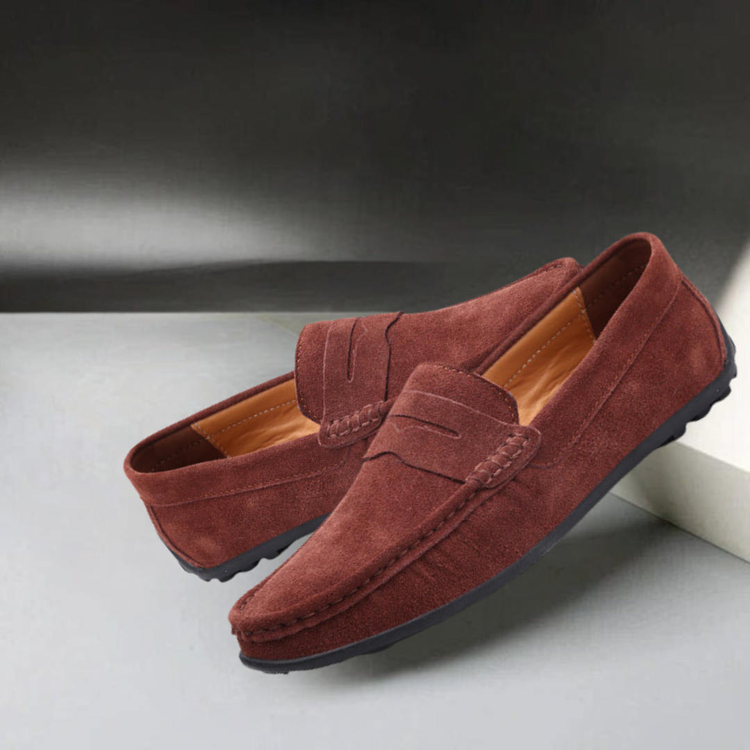 Penny-loafers i mocka för herrar-Footwear for men-Fjallbarn