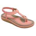 Platta sandaler för dam med T-rem och metalldetalj-Footwear for women-Fjallbarn