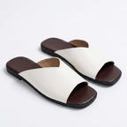 Platta slip-in-sandaler med V-skärning för dam-Footwear for women-Fjallbarn
