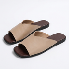 Platta slip-in-sandaler med V-skärning för dam-Footwear for women-Fjallbarn