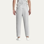 Plisserade herrbyxor med rak passform och elastisk midja-Pants for Men-Fjallbarn
