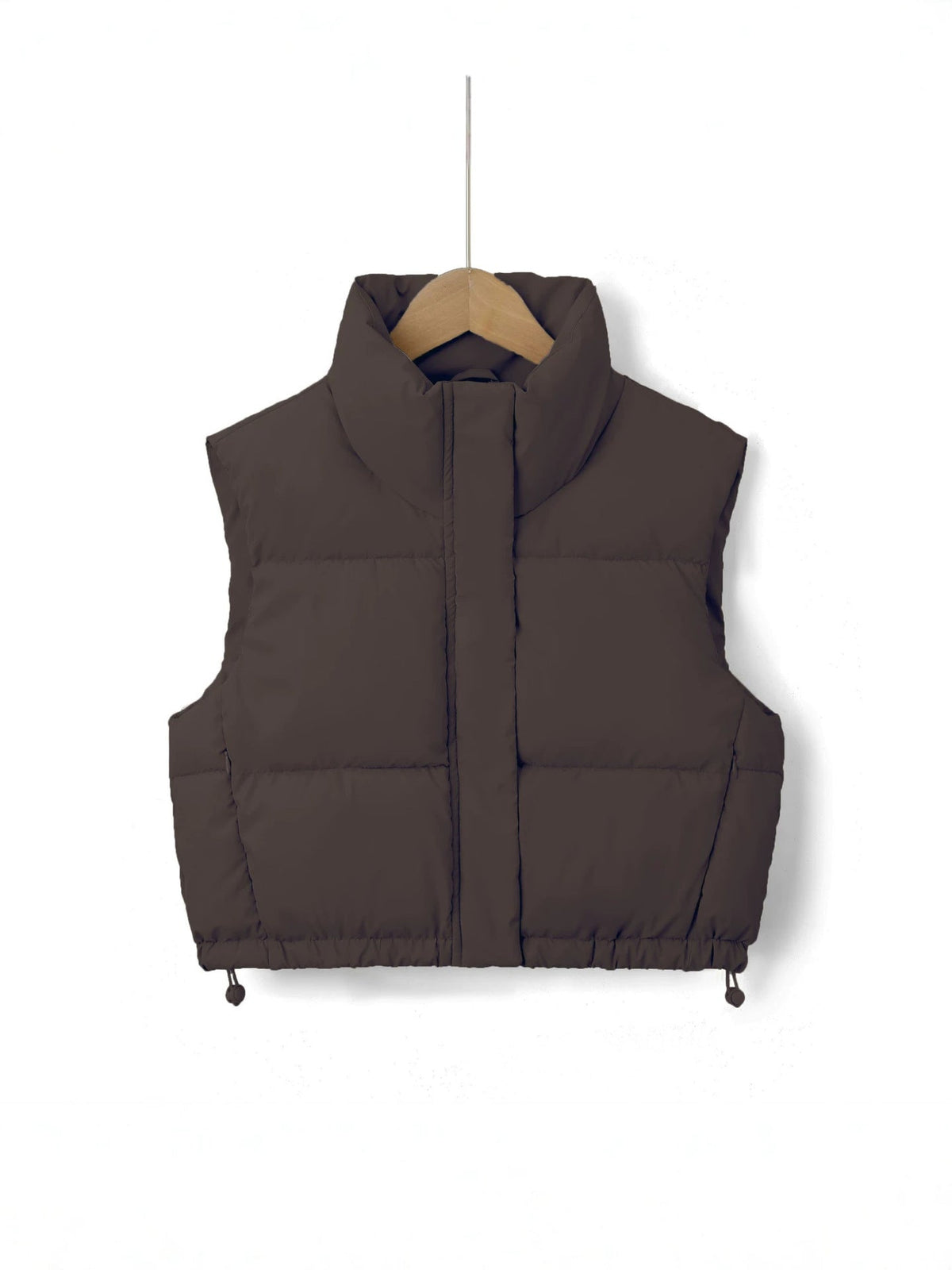 Pufferväst för dam med ståkrage och dragsko i fållen-Vests for women-Fjallbarn