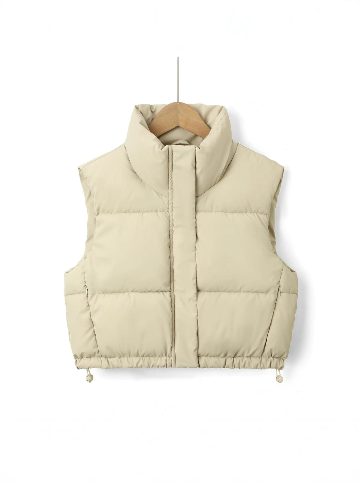 Pufferväst för dam med ståkrage och dragsko i fållen-Vests for women-Fjallbarn