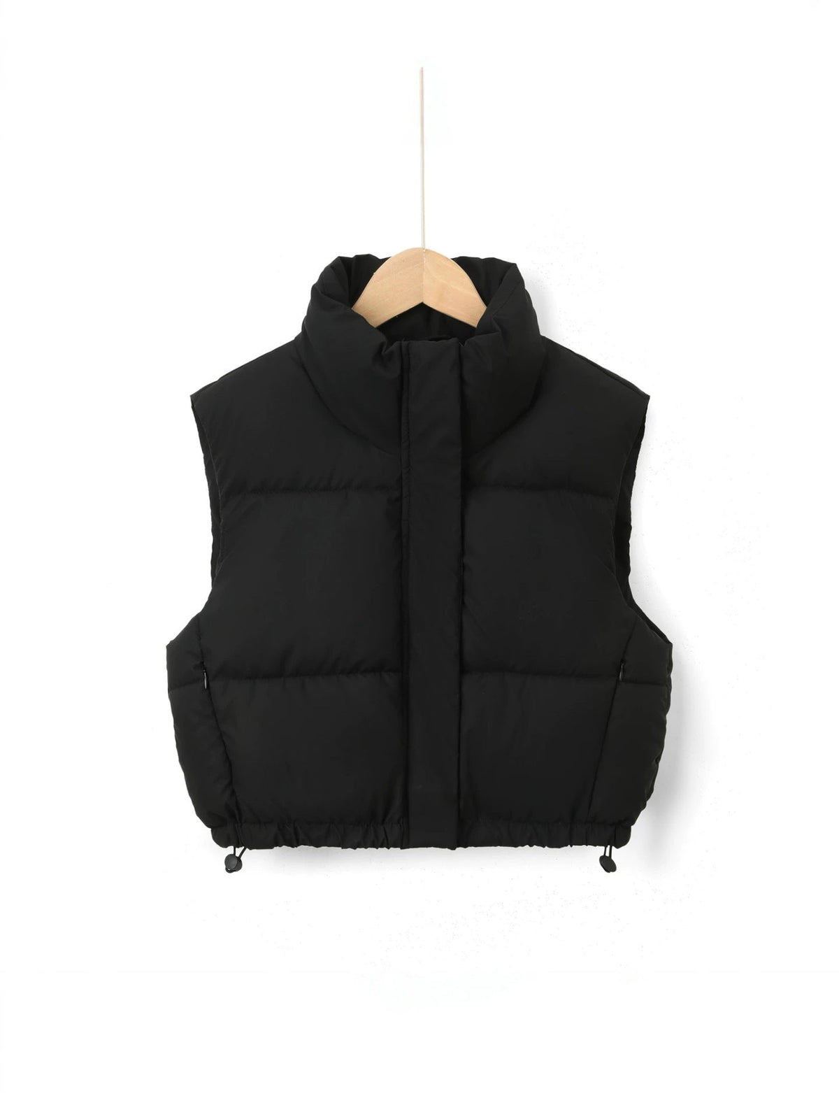 Pufferväst för dam med ståkrage och dragsko i fållen-Vests for women-Fjallbarn