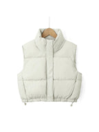 Pufferväst för dam med ståkrage och dragsko i fållen-Vests for women-Fjallbarn