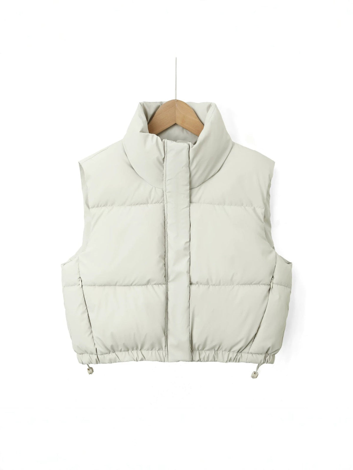 Pufferväst för dam med ståkrage och dragsko i fållen-Vests for women-Fjallbarn