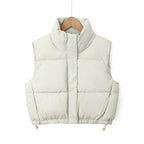 Pufferväst för dam med ståkrage och dragsko i fållen-Vests for women-Fjallbarn