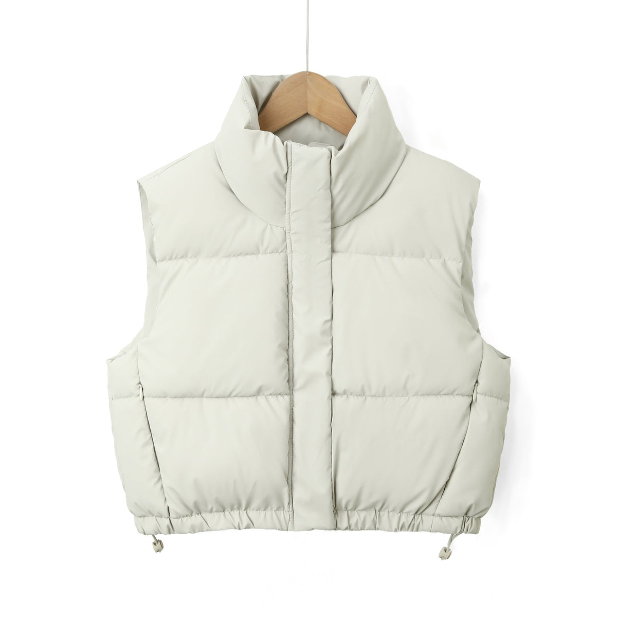 Pufferväst för dam med ståkrage och dragsko i fållen-Vests for women-Fjallbarn