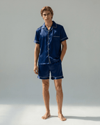 Pyjamaset för män med kortärmad skjorta-Sets for Men-Fjallbarn
