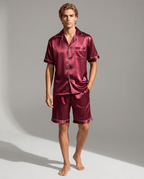 Pyjamaset för män med kortärmad skjorta-Sets for Men-Fjallbarn