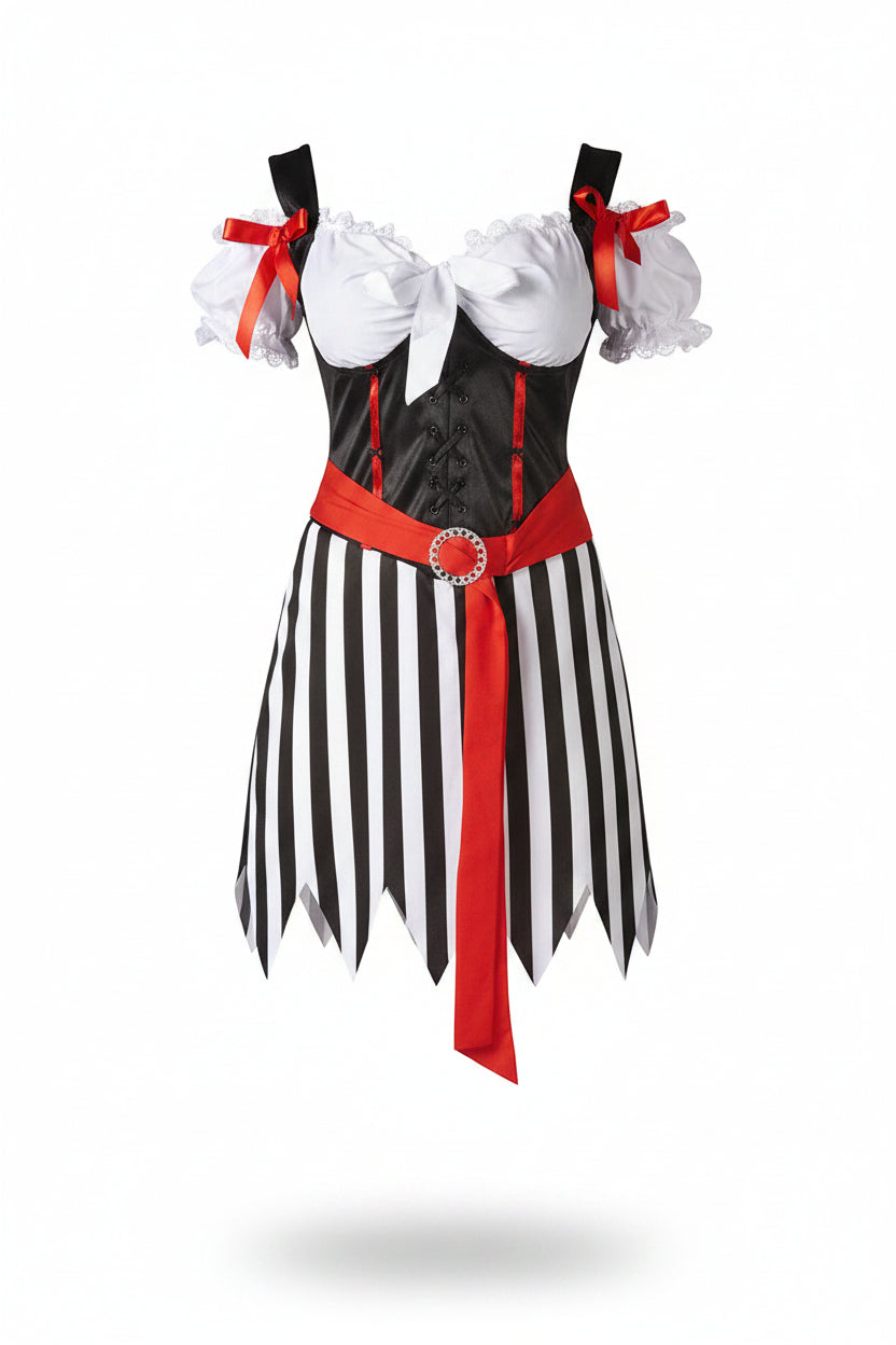 Randig piratdräkt för dam till Halloween-Halloween-Fjallbarn