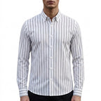 Randig skjorta med knappar för herrar-Shirts for men-Fjallbarn