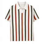 Randig stickad pikétröja för herr-Shirts for men-Fjallbarn