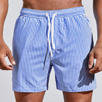 Randiga badshorts med dragsko för herrar-Swimwear for men-Fjallbarn