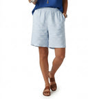 Randiga shorts med avslappnad passform för dam-Shorts for women-Fjallbarn