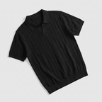 Ribbad pikétröja för män-Polo Shirt for men-Fjallbarn