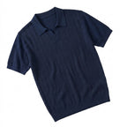 Ribbad pikétröja för män-Polo Shirt for men-Fjallbarn