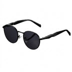 Runda unisex-solglasögon med metallskalmar-Glasses for women-Fjallbarn