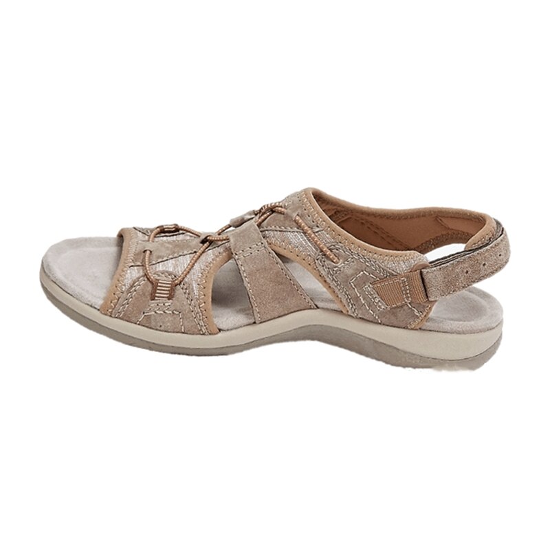 Sandaler för dam med öppen tå och bungee-snörning-Footwear for women-Fjallbarn