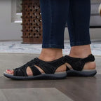 Sandaler för dam med öppen tå och bungee-snörning-Footwear for women-Fjallbarn