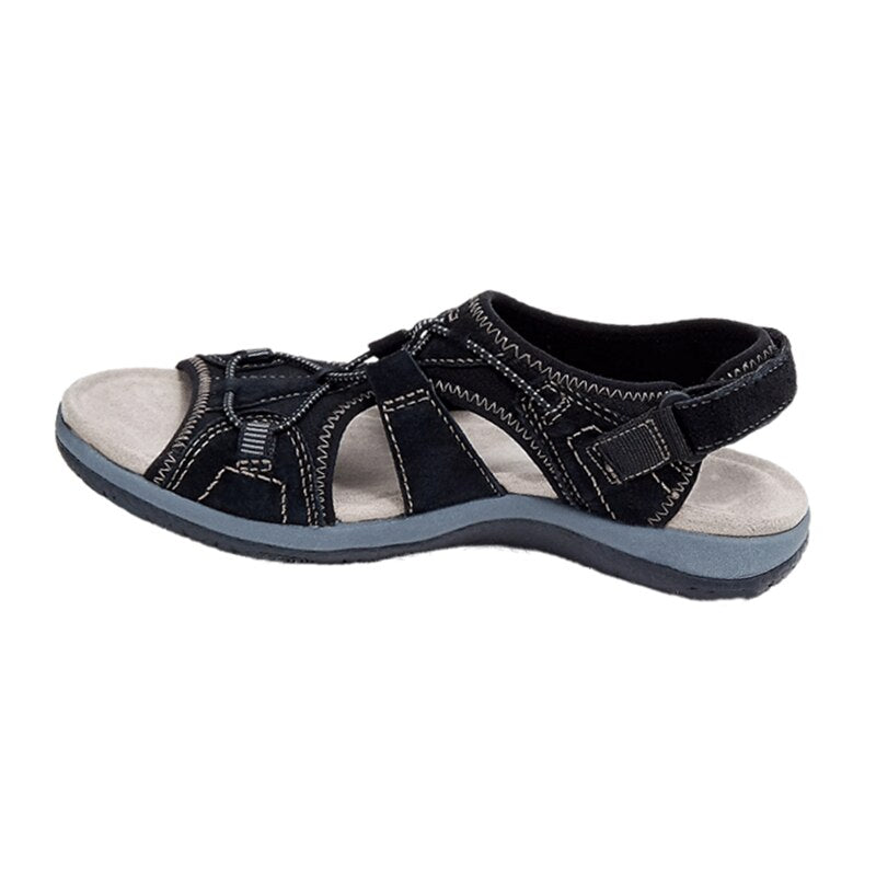Sandaler för dam med öppen tå och bungee-snörning-Footwear for women-Fjallbarn