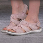 Sandaler för dam med öppen tå och bungee-snörning-Footwear for women-Fjallbarn