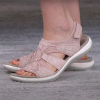 Sandaler för dam med öppen tå och bungee-snörning-Footwear for women-Fjallbarn