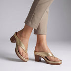 Sandaletter med blockklack och tårem för dam-Footwear for women-Fjallbarn