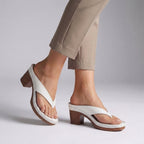 Sandaletter med blockklack och tårem för dam-Footwear for women-Fjallbarn