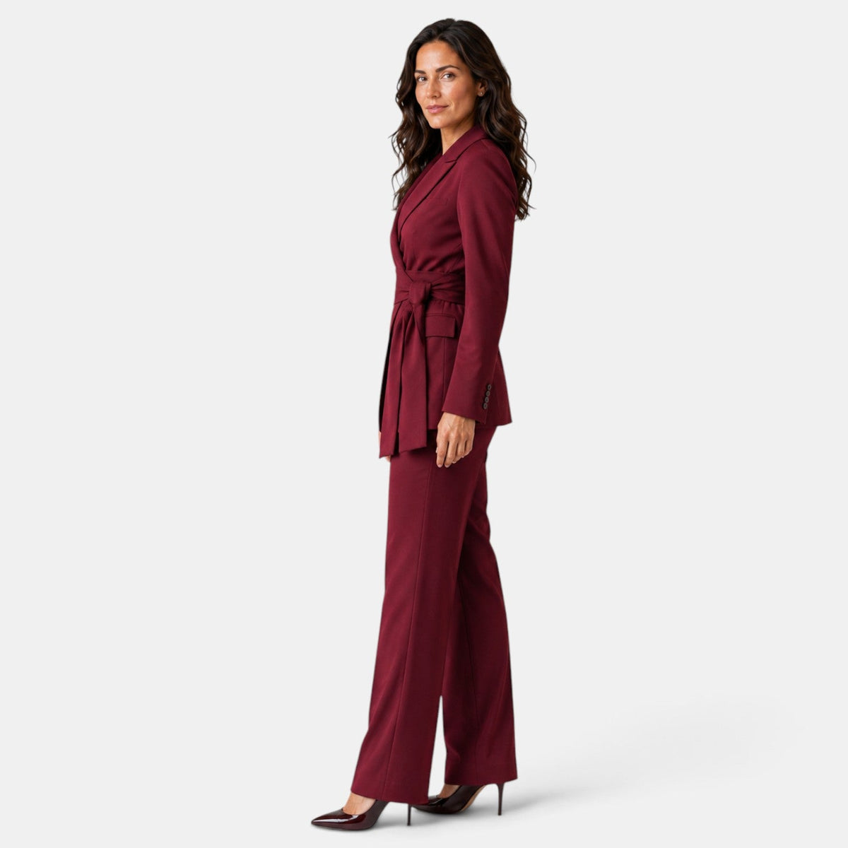 Set med kavaj och raka byxor för dam-Sets for women-Fjallbarn