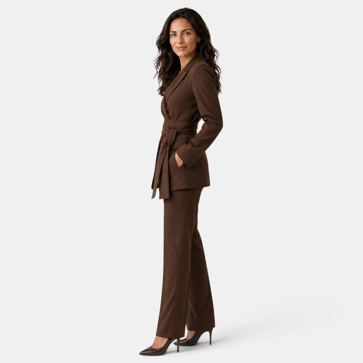 Set med kavaj och raka byxor för dam-Sets for women-Fjallbarn